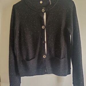 Black nubby cardigan